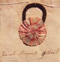 Hannah Margaret Gilbert, schoolgirl hair album, Gettysburg, Penn., 1863, year of the famed battle. Courtesy Cindy and Wolf Spring, private collection.